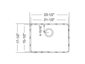 23-1/2 inch Single Bowl Flush Mount Stainless Steel Kitchen Sink - Amsterdam - TZ R550 - Sink Depot